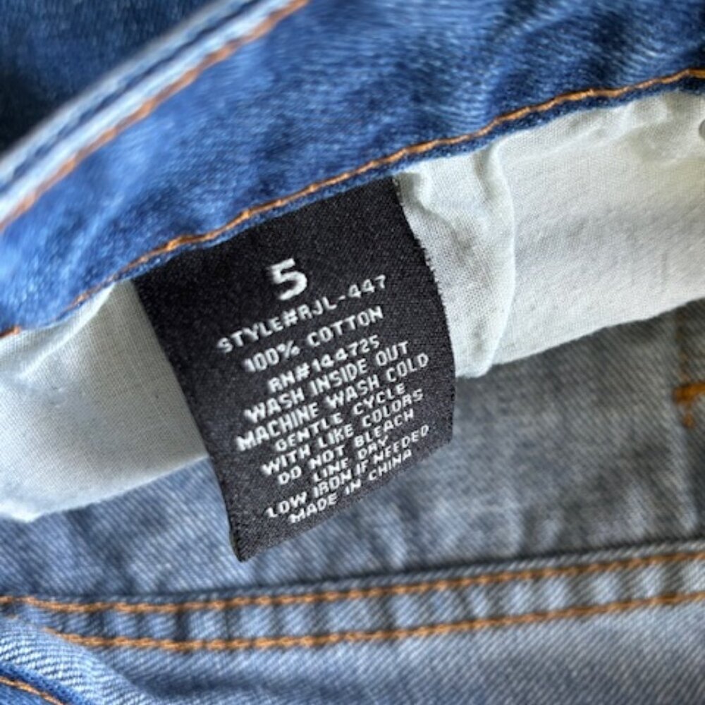 American Bazi distressed straight leg jeans size 5 - Picture 4 of 5